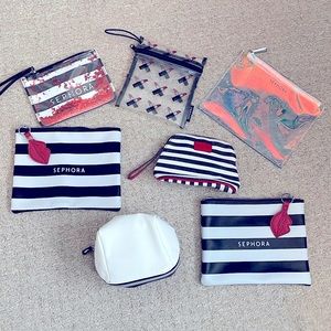 NWOT Lot of 7 Assorted Sephora Cosmetic Bags